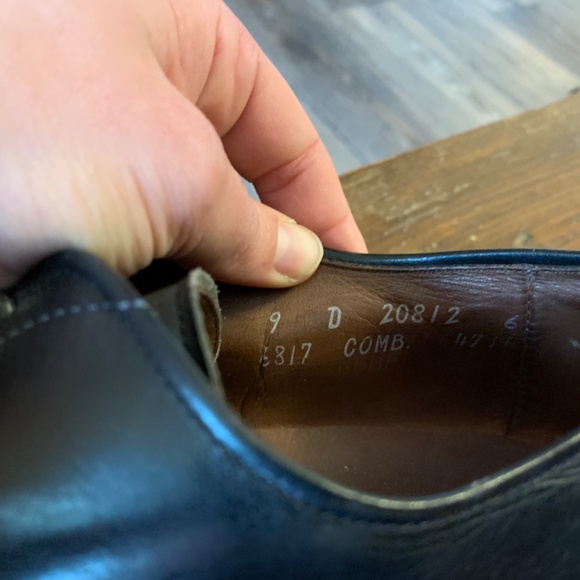 Allen Edmonds Jodox Black Leather Plain Toe Casual Mens Dress Shoes Size 9 D main image 7